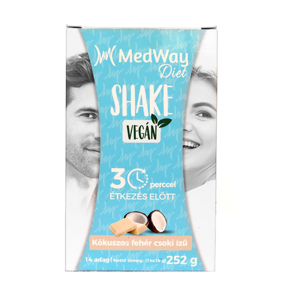 MedWay Diet Vegán Shake - Kókuszos fehér csoki ízű