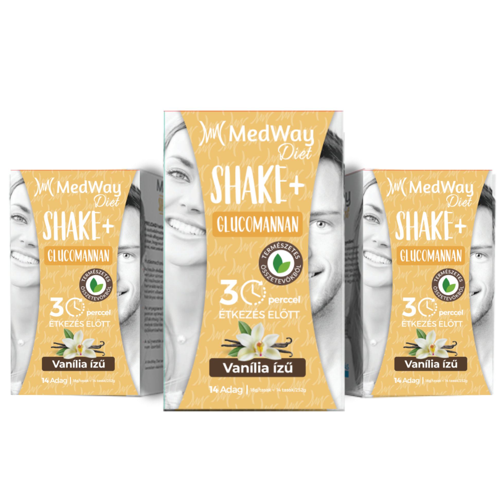 2 hetes MedWay Diet csomag - vanília ízű, glükomannannal