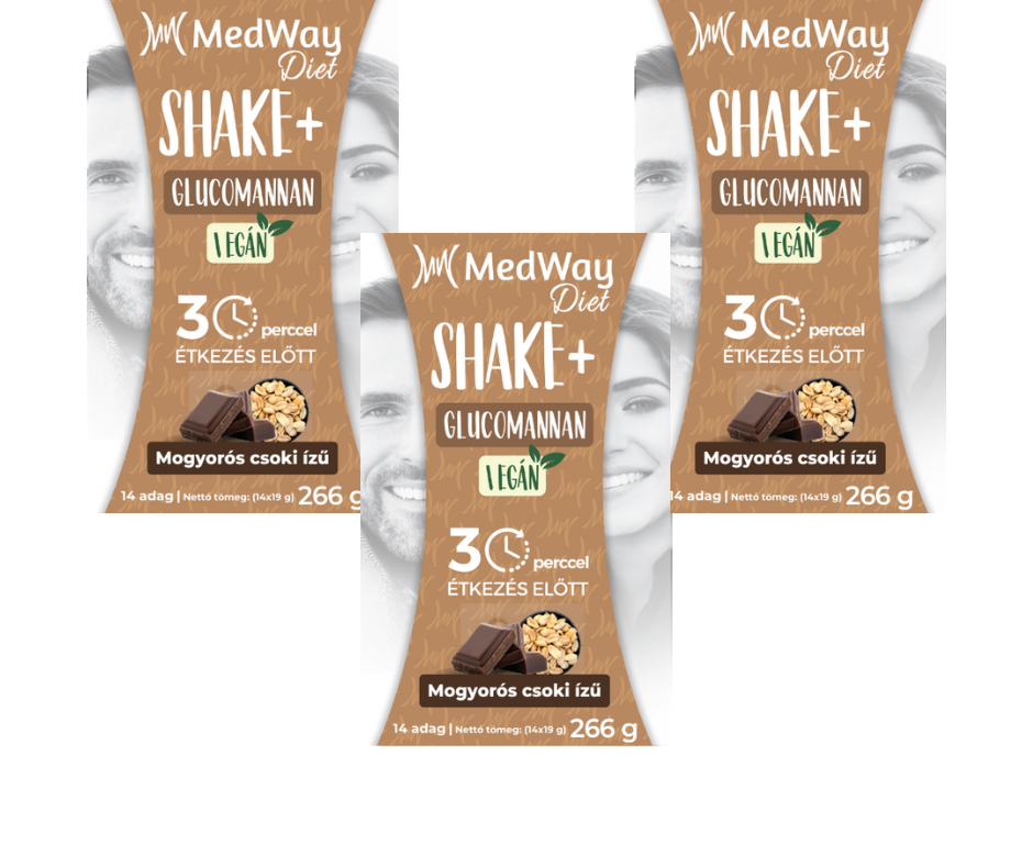 2 hetes MedWay Diet Vegán csomag - mogyorós csoki ízű, glükomannánnal