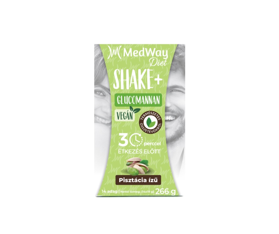MedWay Diet Vegán Shake - Pisztácia ízű, glükomannánnal